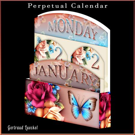 Perpetula Calendar Flower Roses 111