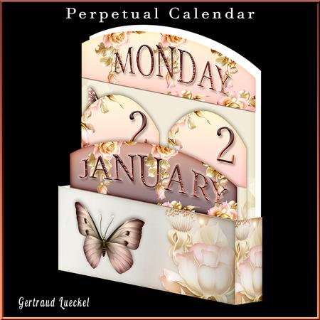 Perpetula Calendar Flower Roses 112