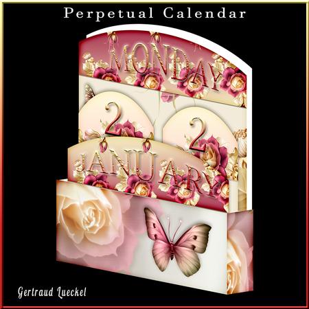 Perpetula Calendar Flower Roses 114