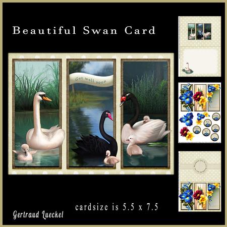 Beautiful Swan Card 859