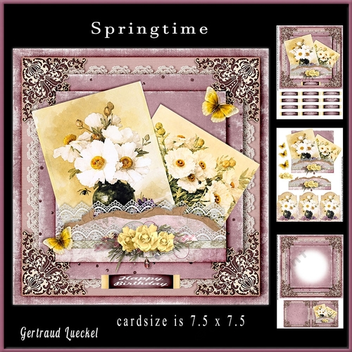 Springtime Cardtopper with matching Inlet 877