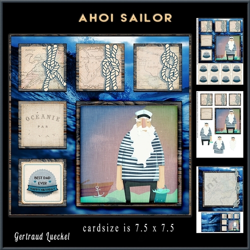 Ahoi Sailor Cardtopper Minikit 891