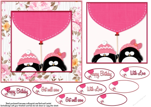 Card Topper 2 Penguin 104