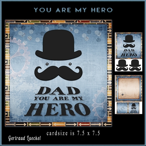 Dad you are my hero blue topper 909