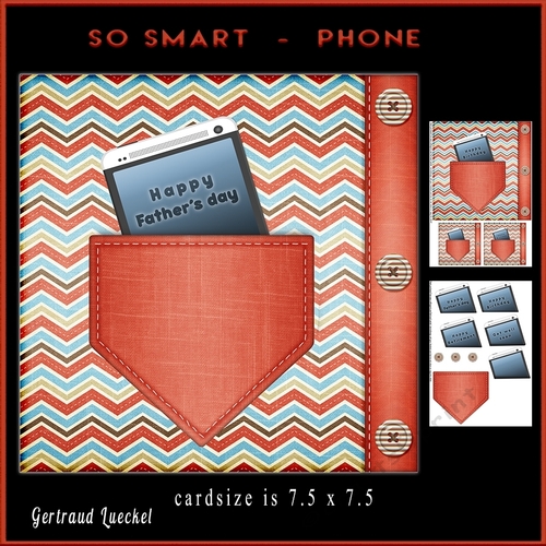 Smartphone Male Card topper 913