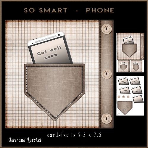 Smartphone Male Card topper 914
