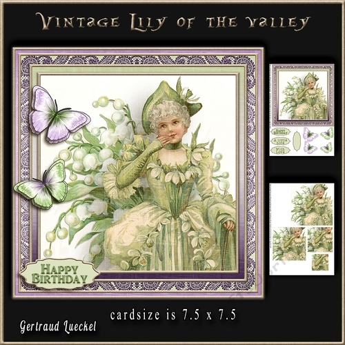 Vintage Lily of the valley topper kit 930