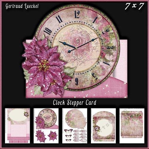 Christmas Clock Stepper Card Kit 936