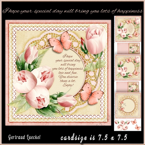 Lots of happiness card topper with inlet 941
