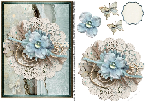 Flower & Lace Blue Dream Topper 