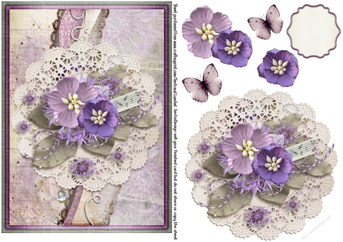Flower & Lace Purple Dream Topper