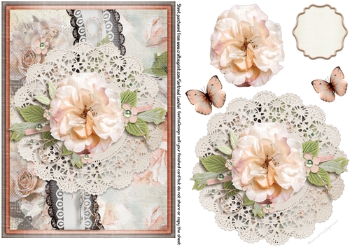 Flower & Lace Peach Dream Topper