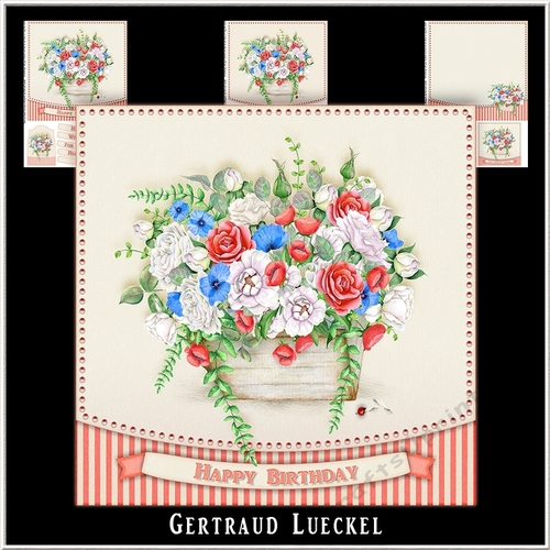 Watercolor Flower Card Kit 978
