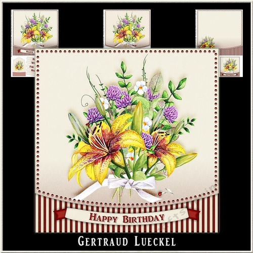 Watercolor Flower Bouquette 992