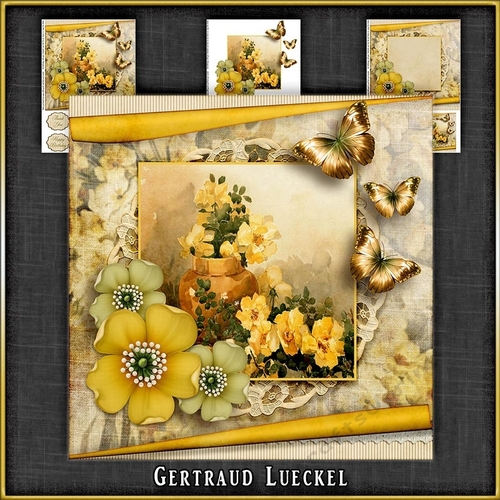 Vintage Flowers Card Kit 1046