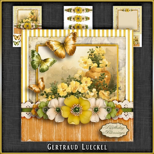 Vintage Flowers Card Kit 1047