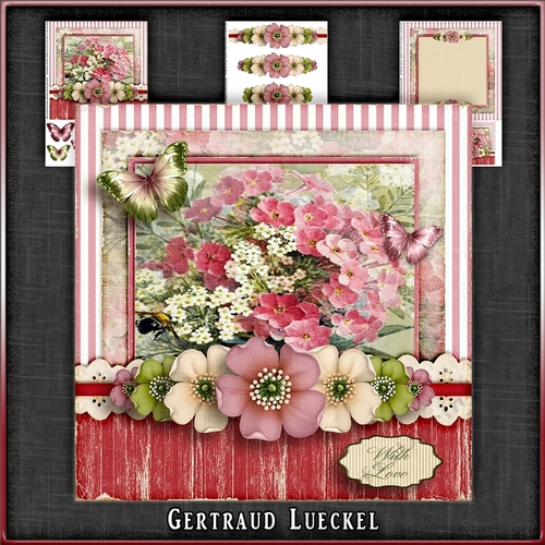 Vintage Flowers Card Kit 1048