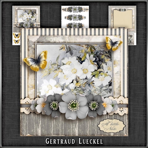 Vintage Butterflies Floral Card Kit 1063