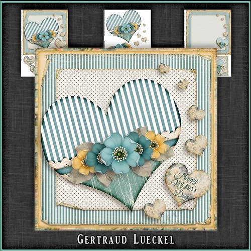 Vintage Hearts and Wildflowers 1133