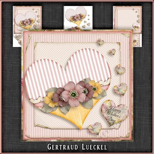 Vintage Hearts and Wildflowers 1134