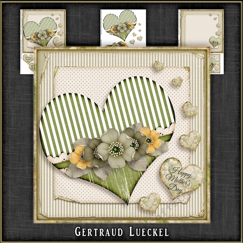 Vintage Hearts and Wildflowers 1135