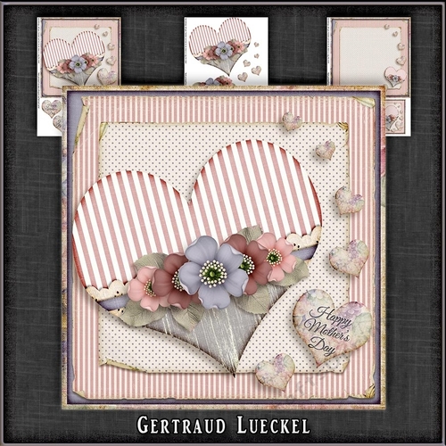 Vintage Hearts and Wildflowers 1136