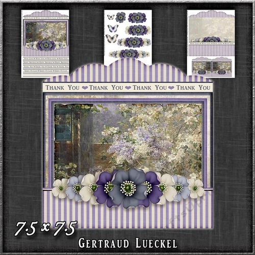 Vintage Stripes Lilacs soft colours 1229