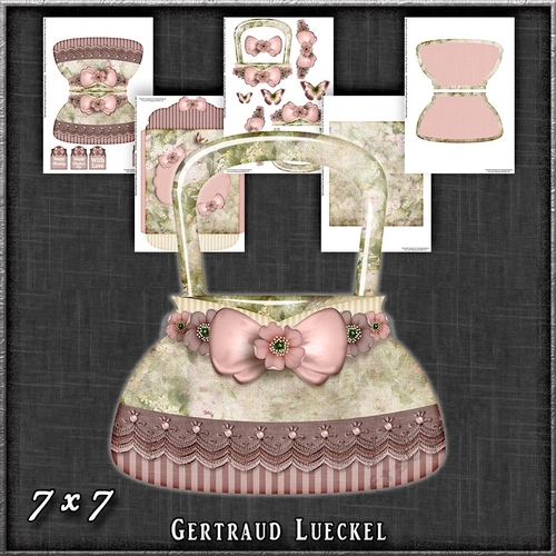 Vintage Handbag Card with matching envelope 1232