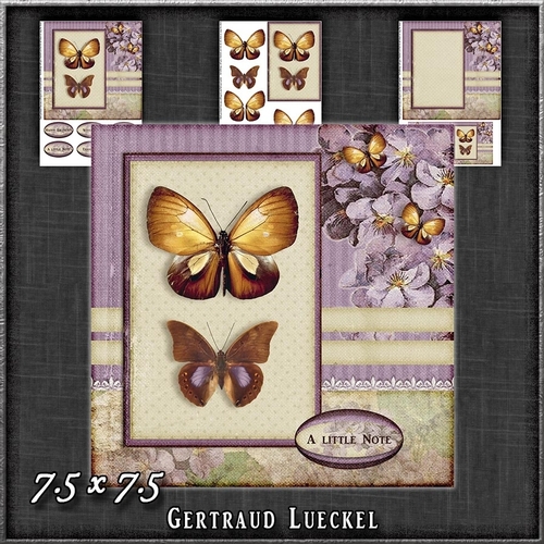 Vintage Flowers Butterflies and Lace 1253