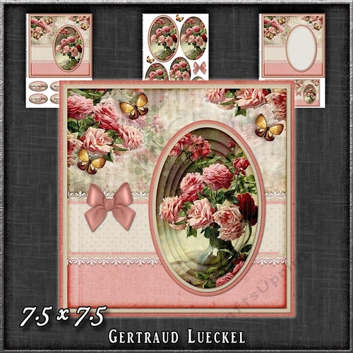 Vintage Soft Lace Flowers And Butterflies Blush 1258