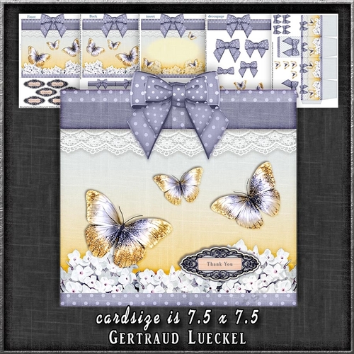 Gift Box and Gift Box Card Kit Purplegrey 1280