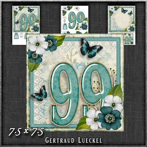 Vintage Birthday 99 Card Topper Kit 1180