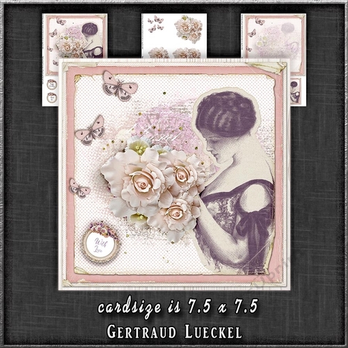 Vintage Flower Lady Peach 1300