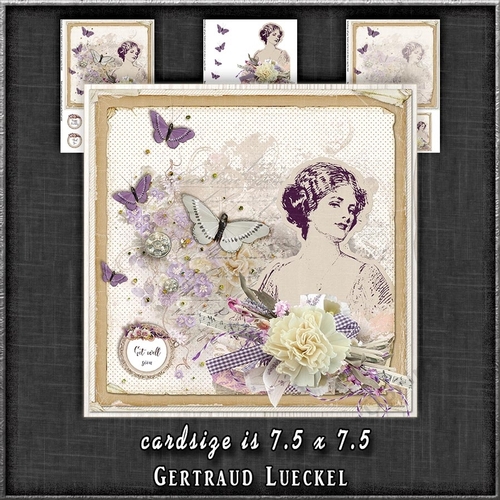 Vintage Flower Lady Creme 1301