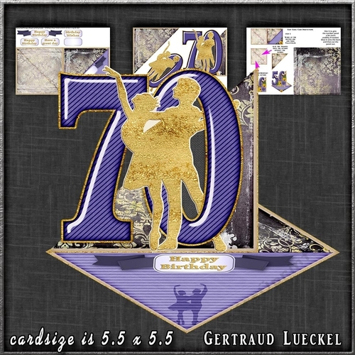 Vintage Easel 70th Birthday Ballet 1179