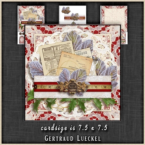 Vintage Christmas Winter Birthday Card Red 1315