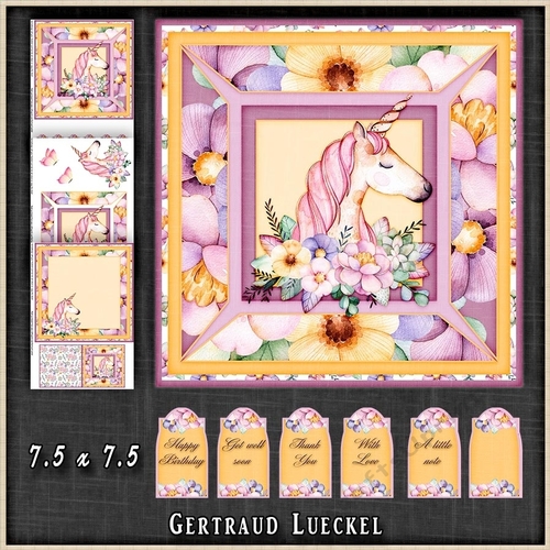 Magical Watercolor Themed Card Topper Kit 1321