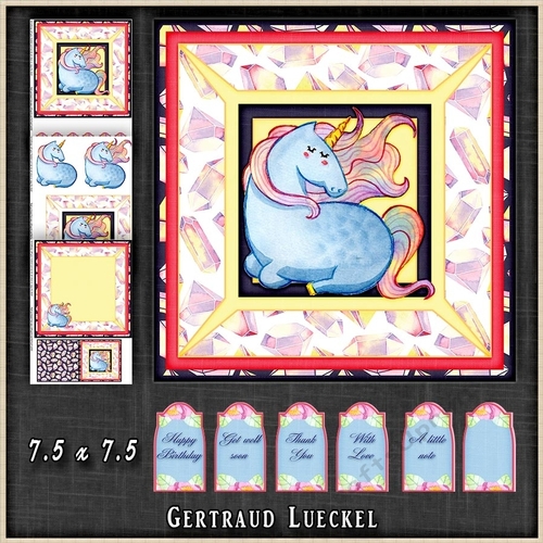 Magical Watercolor Themed Card Topper Kit 1322