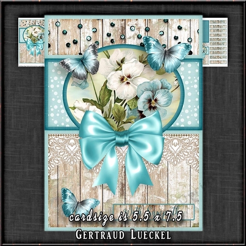 Vintage Card Topper Kit blue 1371