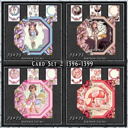 Beautiful Pyramage Card Kit Set 2 1396 - 1399
