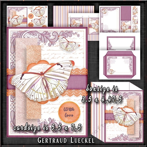 Spring is coming Card Kit with envelope and a little box 1400