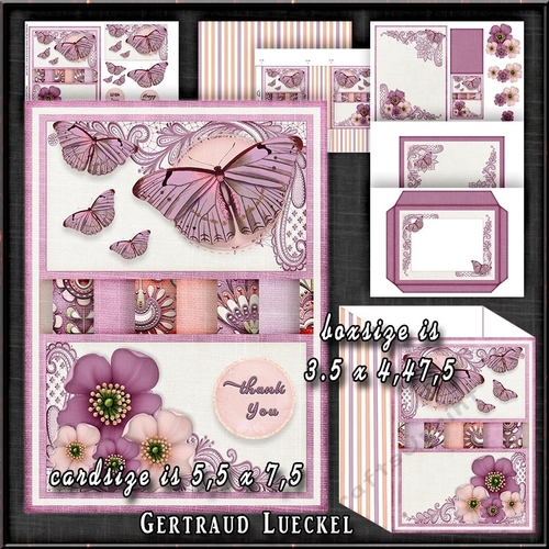 Spring is coming Card Kit with envelope and a little box 1401