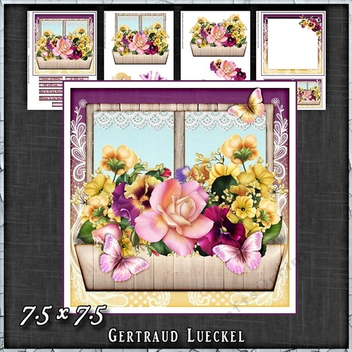 Flower Window Spring Bouquette Card Kit 1419