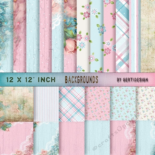Vintage Shabby Grunge Flower Pink 159