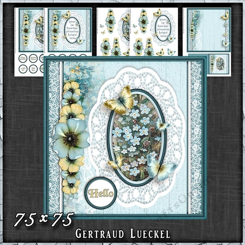 Vintage Shabby Floral Card Kit 1470