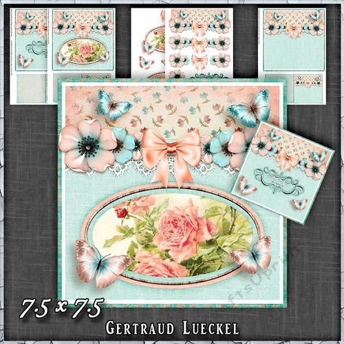 Vintage Shabby Pastell card kit set 1477