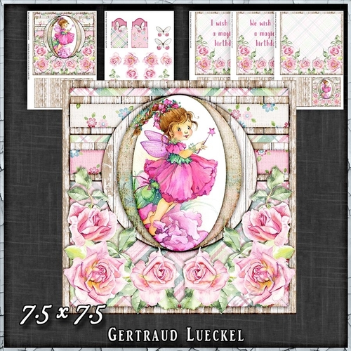 Vintage Shabby Fairy card kit set 1479