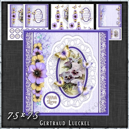 Vintage Shabby Floral Card Kit 1481