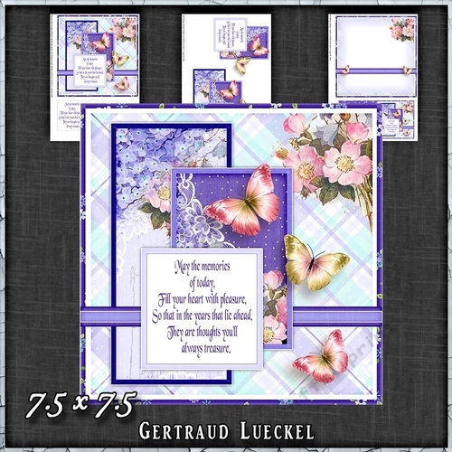 Vintage Shabby Floral Card Kit 1482