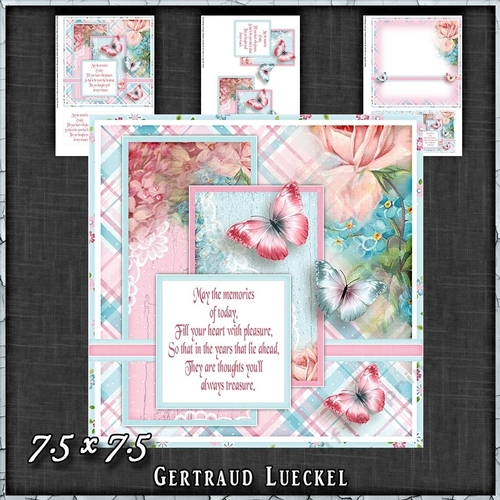 Vintage Shabby Floral Card Kit 1483